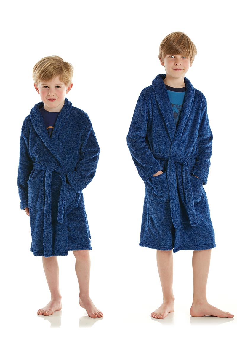 Kinderbadjas blauw-4 jaar